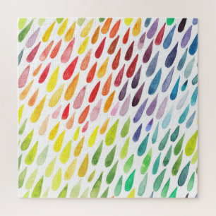 Colorful Watercolor Splash Set Jigsaw Puzzle