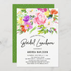 Colorful Watercolor Spring Blooms Bridal Luncheon