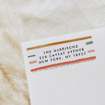 Colorful Watercolor Stripes Return Address Labels<br><div class="desc">Colorful watercolor stripes adorn these playful return address labels. Customize as gift tag or label for a festive finishing touch!</div>