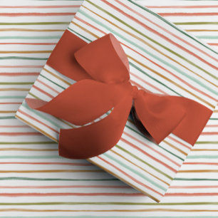 Colorful Watercolor Stripes Wrapping Paper