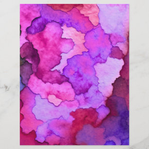 colorful watercolor style craft paper 8.5x11"