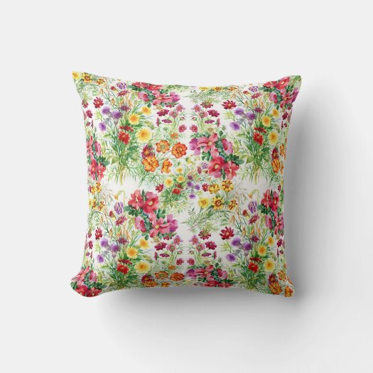 Colorful Watercolor Summer Flowers