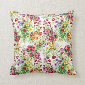 Colorful Watercolor Summer Flowers