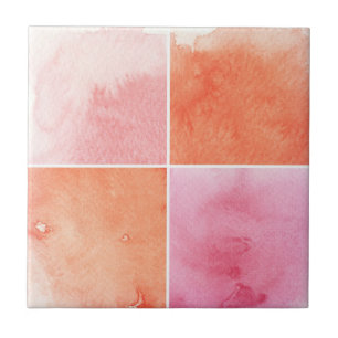 colorful watercolor tile