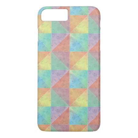 Colorful Watercolor Triangles Pattern Iphone 8 Plus/7 Plus Case