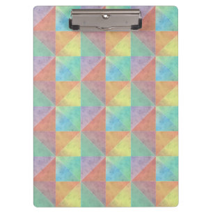 Colorful Watercolor Triangles Pattern Clipboard