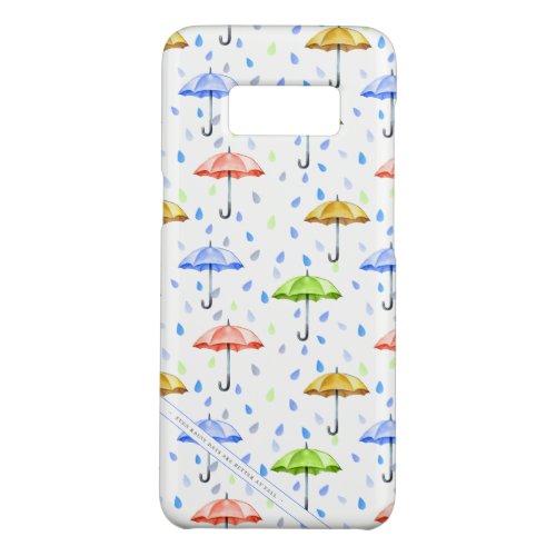 Colorful Watercolor Umbrellas and Rain Drops Fall Case_Mate Samsung Galaxy S8 Case