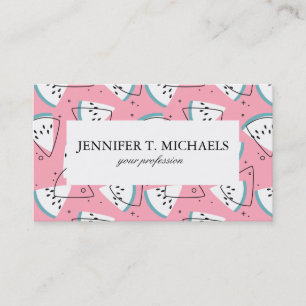 Colorful Watercolor Watermelons Business Card