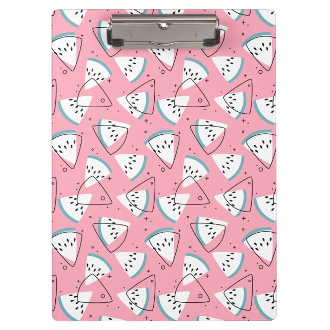 Colorful Watercolor Watermelons Clipboard (Front)