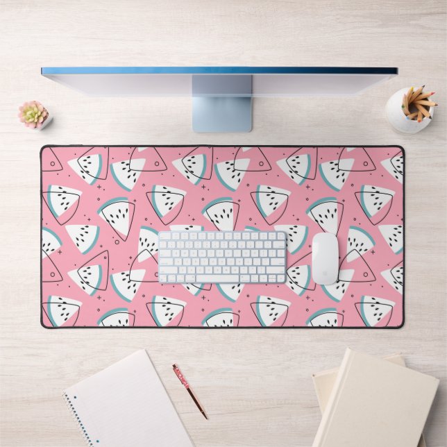 Colorful Watercolor Watermelons Desk Mat (Office 1)