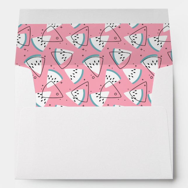 Colorful Watercolor Watermelons Envelope (Back (Bottom))
