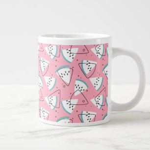 Colorful Watercolor Watermelons Large Coffee Mug