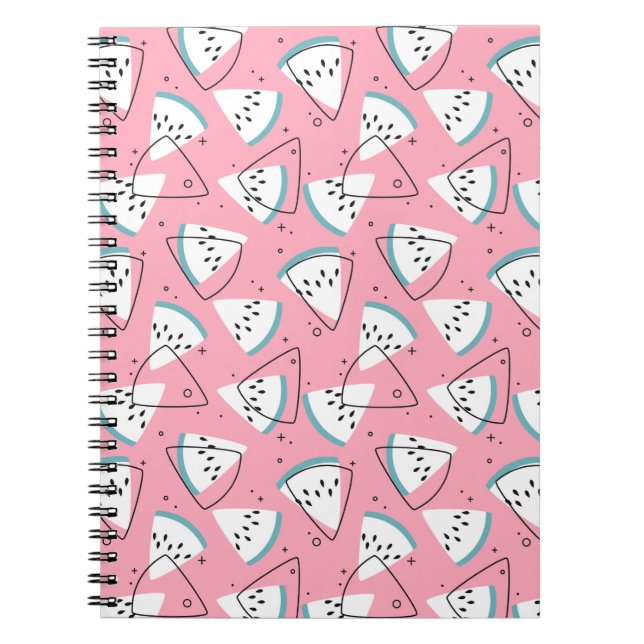Colorful Watercolor Watermelons Notebook (Front)