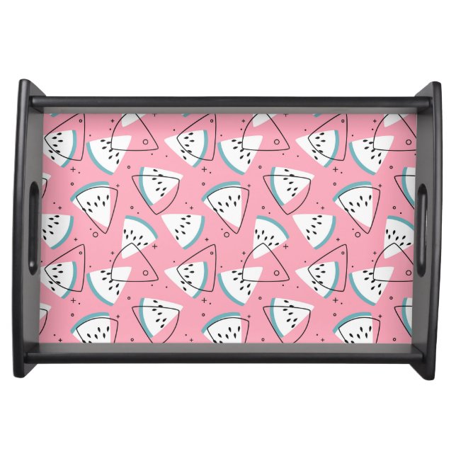 Colorful Watercolor Watermelons Serving Tray (Front)
