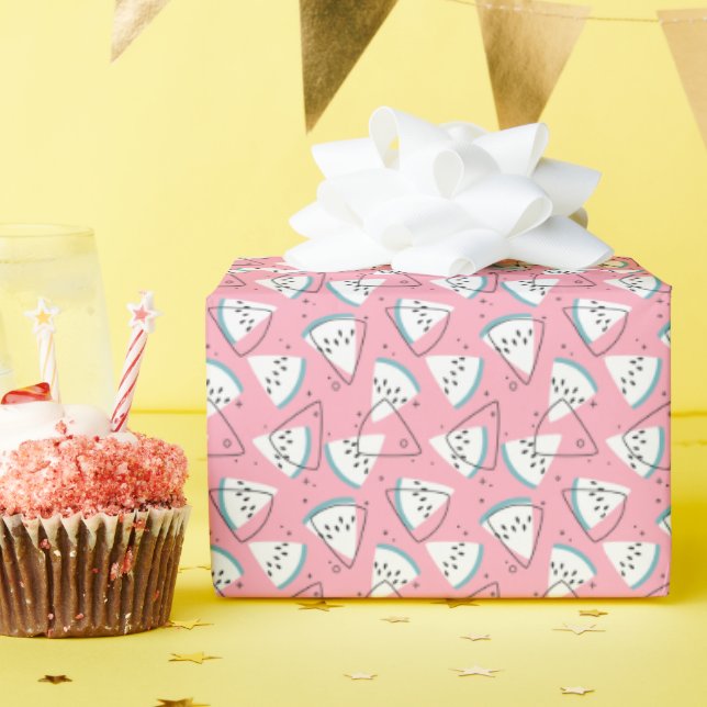 Colorful Watercolor Watermelons Wrapping Paper (Birthday Party)