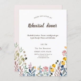 Colorful Watercolor Wildflower Meadow Invitation