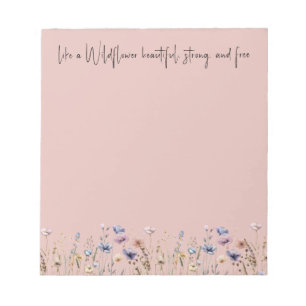 Colorful Watercolor Wildflower Notepad