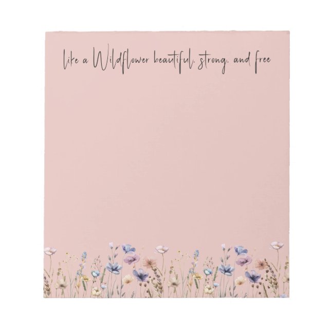 Colorful Watercolor Wildflower Notepad (Front)
