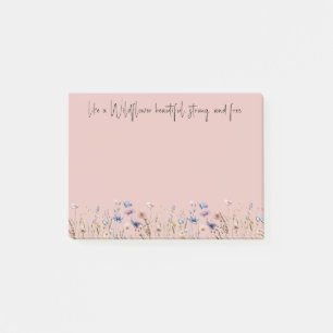 Colorful Watercolor Wildflower Post-it Notes