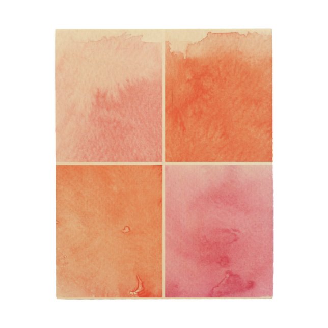 colorful watercolor wood wall decor (Front)