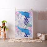 Colorful watercolors abstract brushstrokes pattern fabric