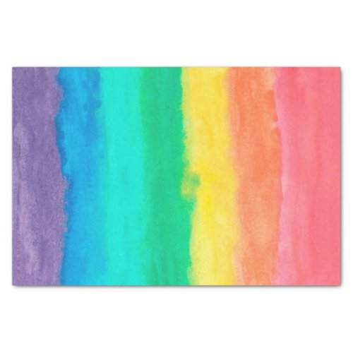 Colorful Watercolors Brush Strokes Stripes Tissue Paper