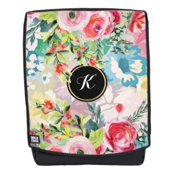 Colorful Watercolors Flowers Collage Backpack by artOnWear at Zazzle
