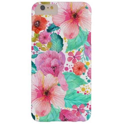 Colorful WaterColors Illustration Floral Collage Barely There iPhone 6 Plus Case