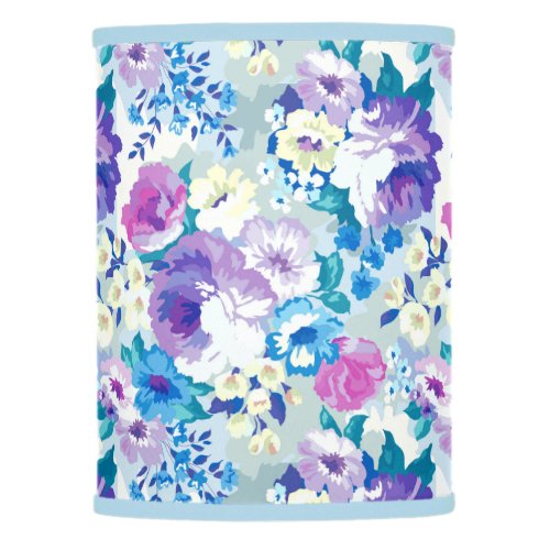 Colorful Watercolors Summer Flowers Pattern Lamp Shade