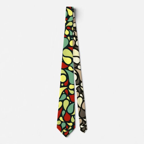 Colorful waterdrops necktie