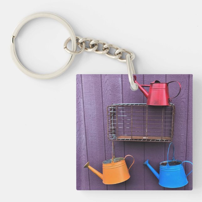 Colorful Watering Cans Keychain (Front)