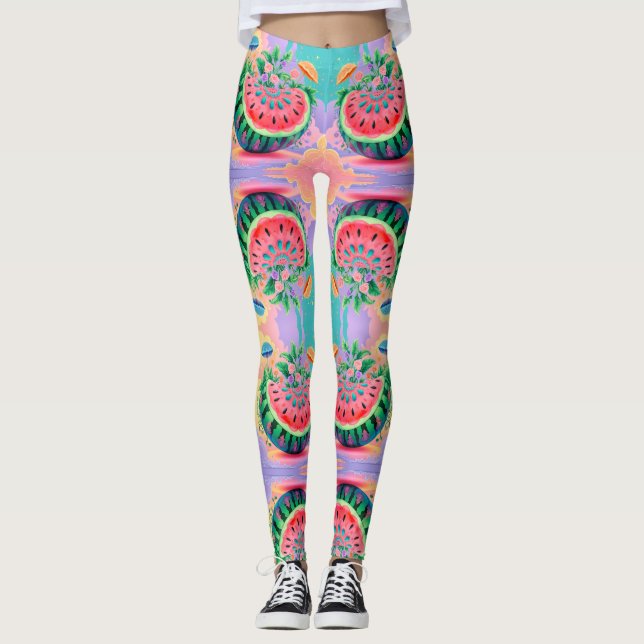 Colorful watermelon leggings (Front)