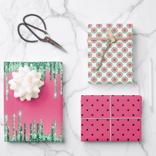 Colorful Watermelon Pink Green Black