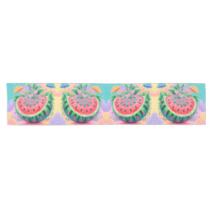Colorful watermelon short table runner