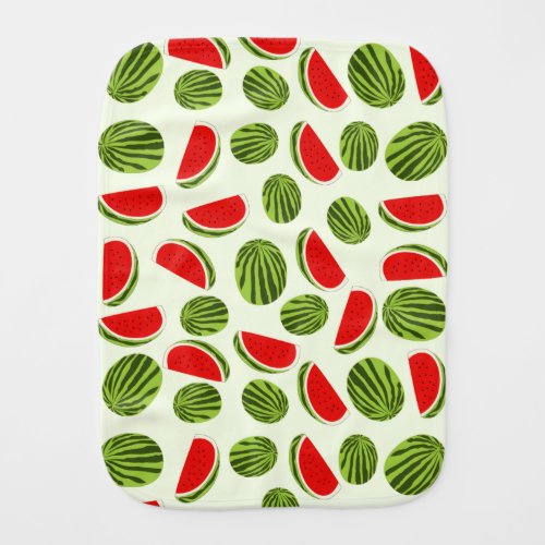 Colorful Watermelon Summer Fruit Pattern Baby Burp Cloth