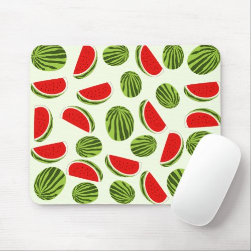 Colorful Watermelon Summer Fruit Pattern Mouse Pad