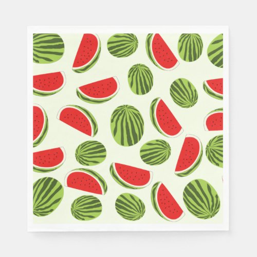 Colorful Watermelon Summer Fruit Pattern Napkins