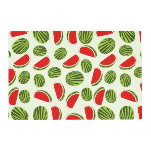 Colorful Watermelon Summer Fruit Pattern Placemat