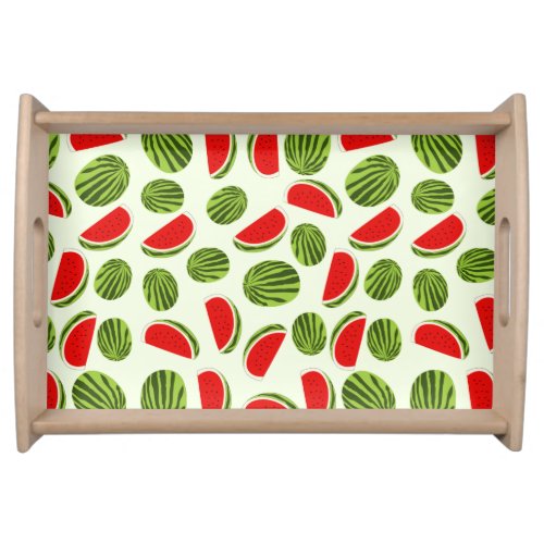 Colorful Watermelon Summer Fruit Pattern  Serving Tray