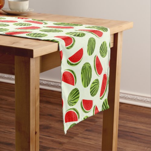 Colorful Watermelon Summer Fruit Pattern Short Table Runner