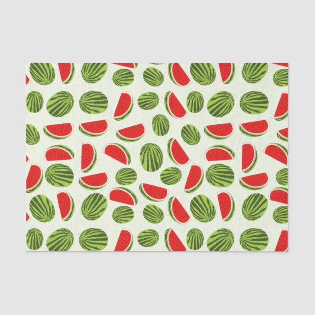 Colorful Watermelon Summer Fruit Pattern Tissue Paper (Front)