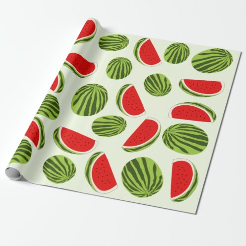 Colorful Watermelon Summer Fruit Pattern Wrapping Paper