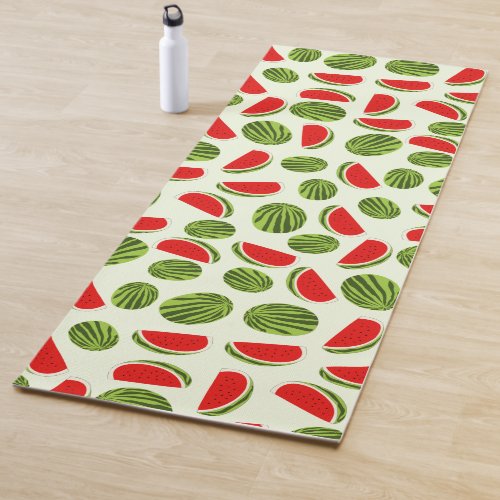 Colorful Watermelon Summer Fruit Pattern Yoga Mat