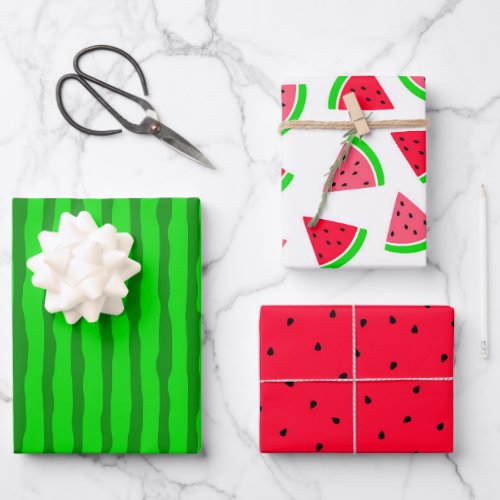 Colorful Watermelon Wrapping Paper Sheets