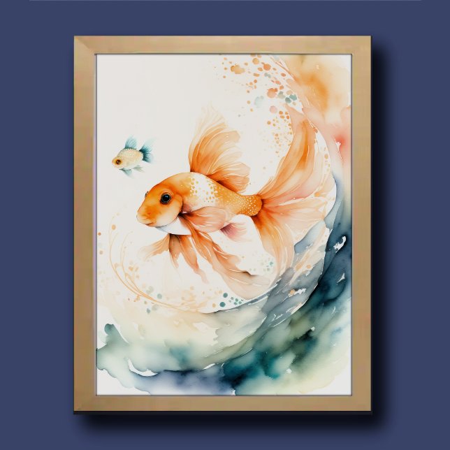 Colorful Waterolor Goldfish Poster (Creator Uploaded)