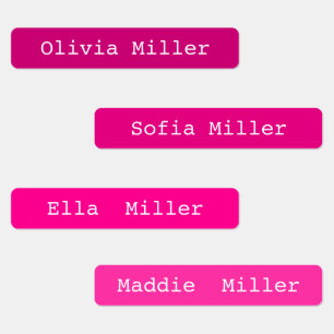 Colorful waterproof name labels for school daycare