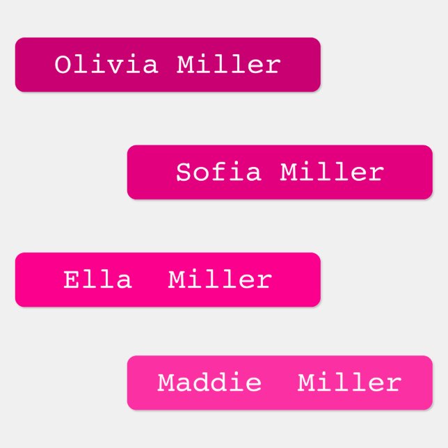 Colorful waterproof name labels for school daycare (Group)