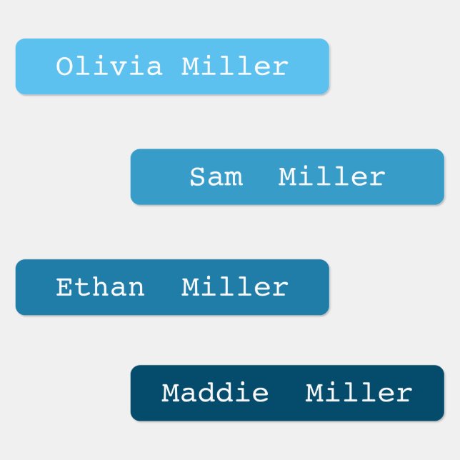 Colorful waterproof name labels for school daycare (Group)