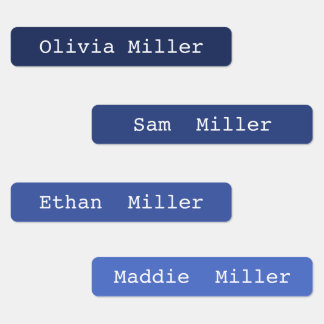 Colorful waterproof name labels for school daycare