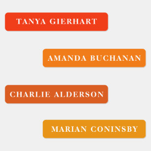 Colorful Waterproof Orange School Kids' Labels